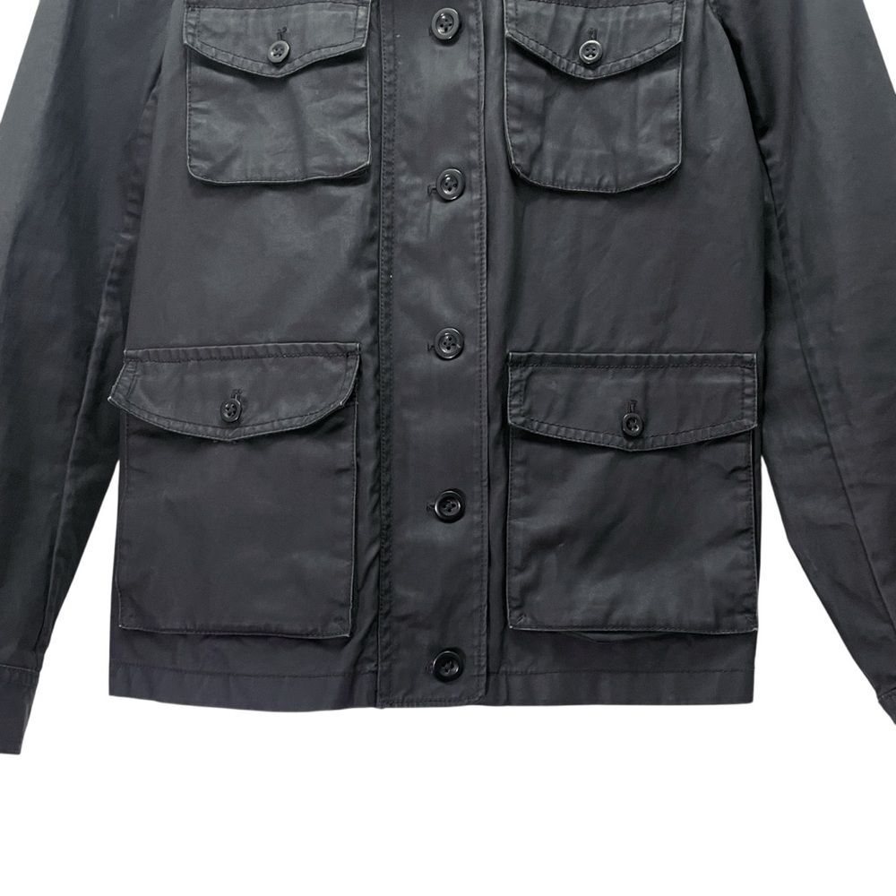 J. Crew Washed & Aged Utility Jacket Black Cotton Field Coat Women’s Size Small - Picture 5 of 10